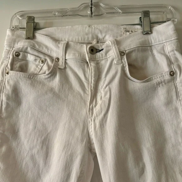 rag & bone Dre Capri Jeans in White Women’s Size 25 - Picture 3 of 11
